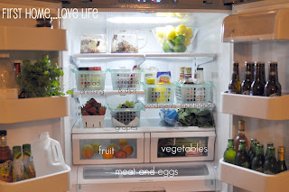 an organized refrigerator, appliances, organizing