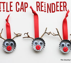 bottle cap reindeer, crafts, seasonal holiday decor, My bottle cap reindeer can probably be made with items you have at home