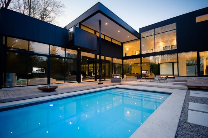 44 belvedere residence in oakville ontario by guido costantino design office, architecture, home decor, pool designs