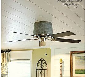 unique ceiling fan, home decor, hvac, painting, The bucket cost me 20 The fan was an inexpensive fan from a home improvement store