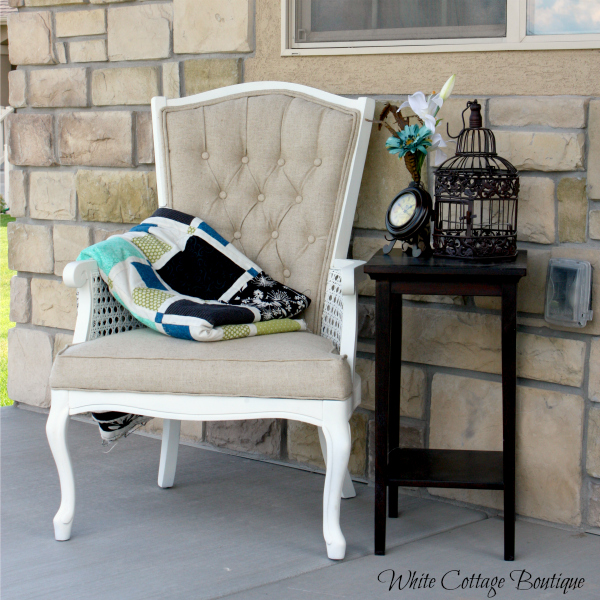 linen and cane chair revival, painted furniture