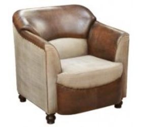 portland leather and canvas club armchair, products