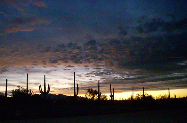 homesite 110 ranch house desert sonoran elevation, Beautiful sunset