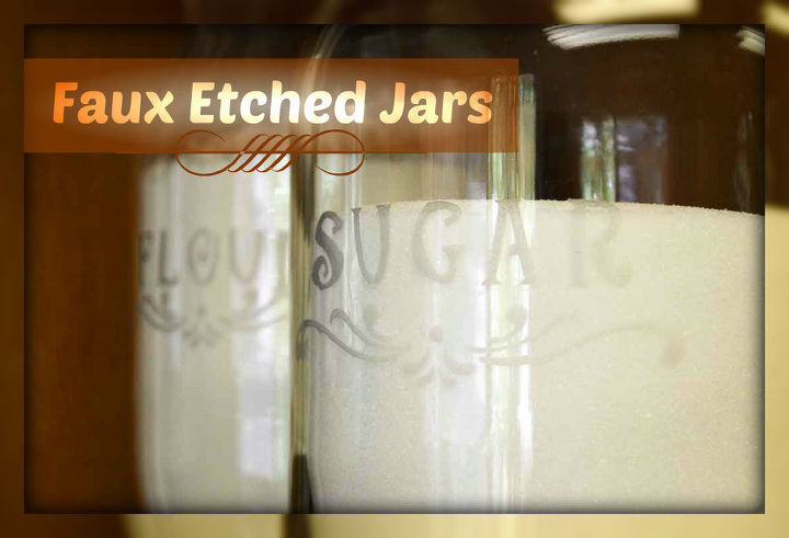 how to faux etch jars for pantry, crafts, mason jars, create an etched look with stencils and frost paint