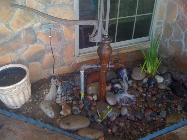 bubbling urns brass spitter fountains and other landscape ideas, landscape, ponds water features, Antique Water Pump