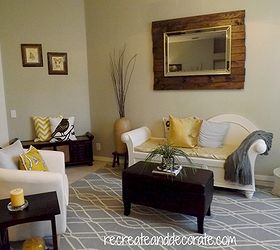 a rustic mirror in the making, home decor, living room ideas