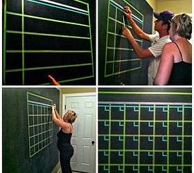 chalkboard wall command center, chalkboard paint, paint colors, painting, wall decor, Making the washi tape calendar