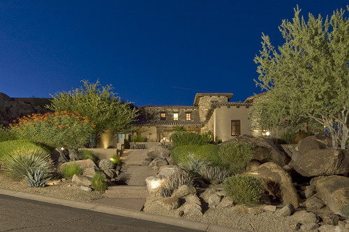 front yard landscaping, landscape, Add big boulders to give your yard some depth