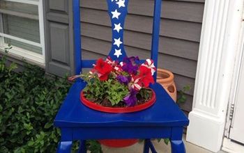 Old Chair Turned Into a Planter