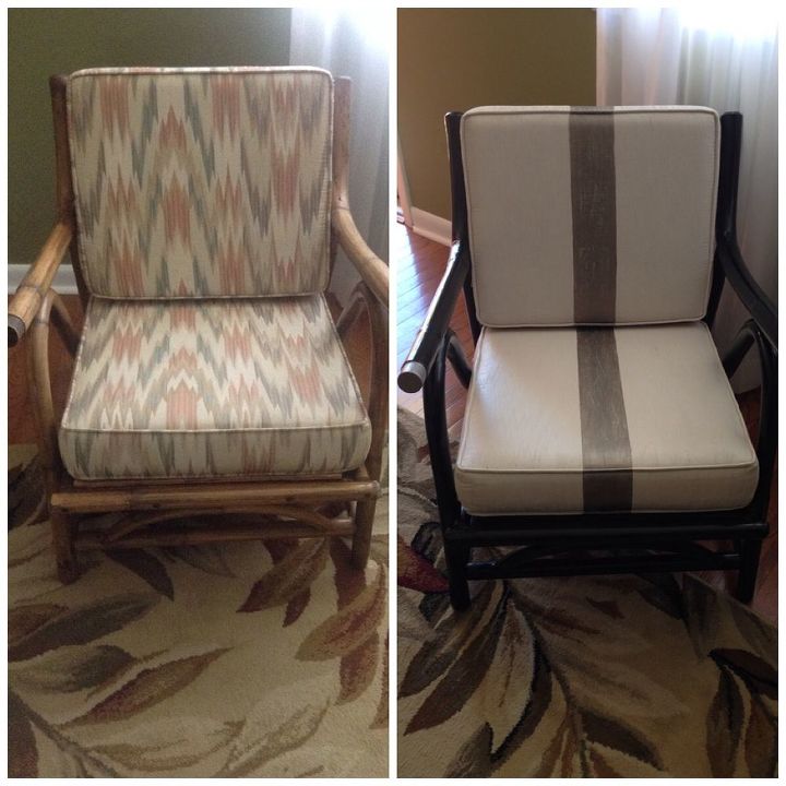 goodwill chair makeover, painted furniture, Before and after