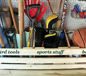 organized garage and workshop, garages, organizing, storage ideas, Tool yard and sport corral