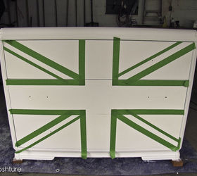 cream version of the union jack dresser, painted furniture, during