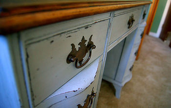 Rediseño de un escritorio antiguo con pintura de tiza y cera oscura DIY