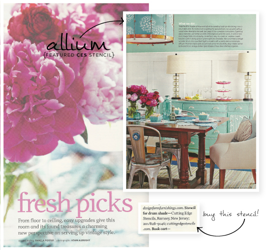 check us out in diy magazine, Allium Grande Stencil feature in DIY Magazine