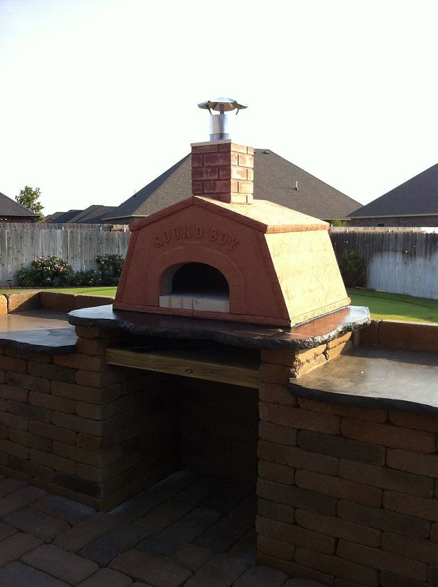 roundboy oven has arrived waiting to start first fire due to burn ban, appliances, outdoor living, This outdoor kitchen is complete with the Roundboy oven