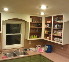 from green to a dream our kitchen cabinets get painted, doors, kitchen cabinets, kitchen design, painting, woodworking projects, looking better already