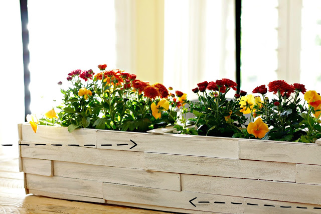 tabletop wood shim planter box, crafts, gardening