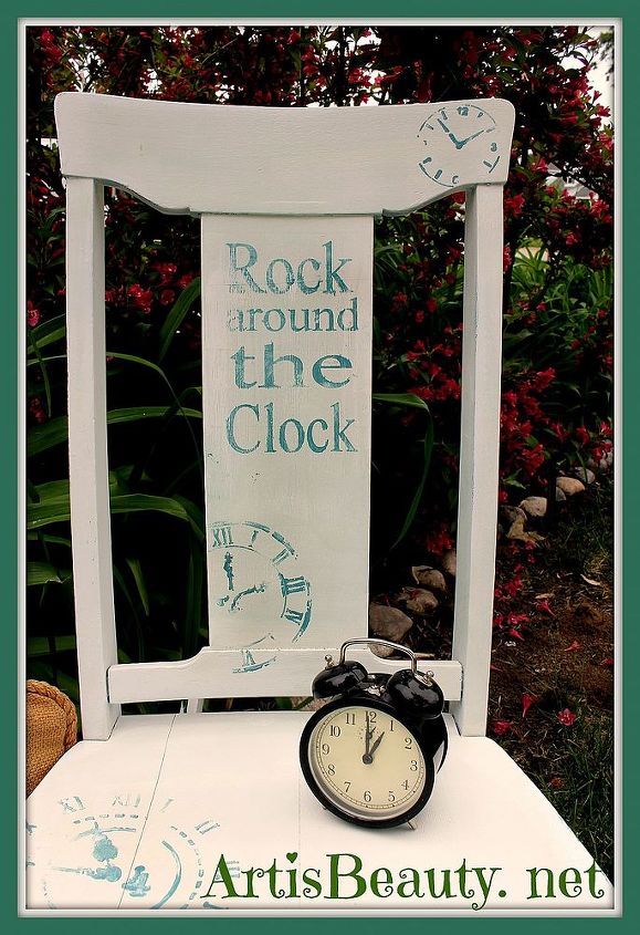 rock around the clock rocking chair makeover, painted furniture, this rocking chair has got it going on