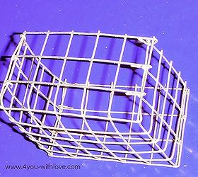 diy wire baskets, crafts, Fold over the extra wires to secure the basket