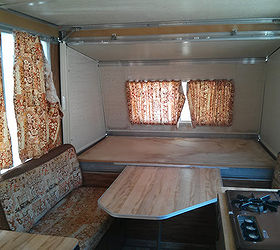 vintage camper remodel with tips you can use in your home, diy, home decor, reupholster, window treatments, Camper Before