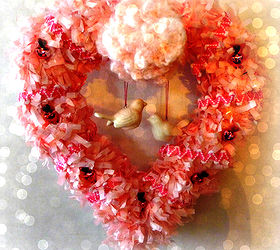 love birds heart wreath, crafts, seasonal holiday decor, wreaths
