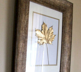 gold painted leaves, crafts, painting, Maple Leaf
