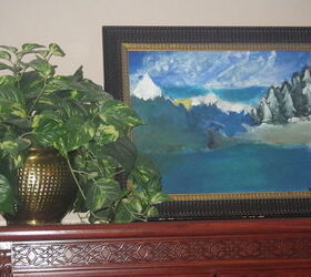changes in our home that was built in the 1970 s, home decor, home improvement, Son painted this when he was 12 First art I had framed Remember Bob Ross on PBS where he got his inspiration from We will just add a happy little tree here per Bob Ross