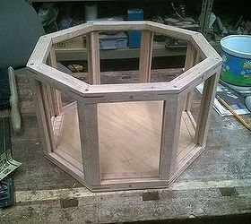 display case i made for a friend that passed away wife, diy, home decor, painted furniture, woodworking projects, This is just after I assembled the parts to form the case