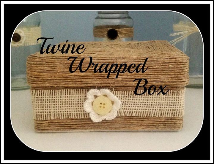 twine wrapped decorative box, crafts