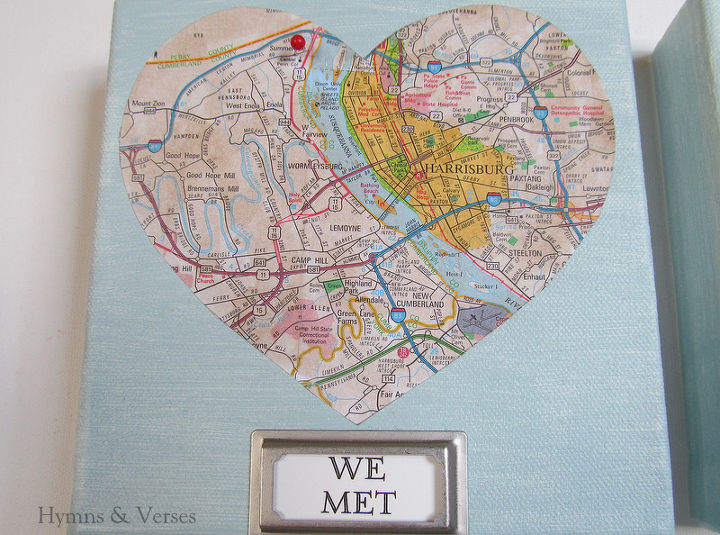 we met we married we lived we love map art, crafts, valentines day ideas, We Met where we met
