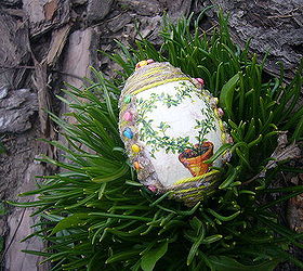 easter egg decoupage and upcycling project, crafts, decoupage, easter decorations, repurposing upcycling, seasonal holiday decor