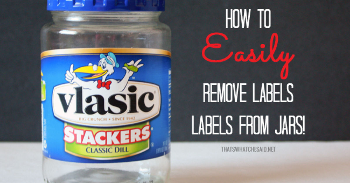 How to Easily Remove a Label From a Jar or Bottle | Hometalk
