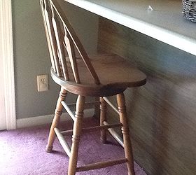 down sized bar stools, painted furniture, repurposing upcycling, reupholster, woodworking projects, The back made the area narrow and hard to get through