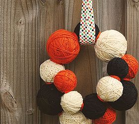 diy project of the week here are 51 creative ideas to inspire you to make the, crafts, doors, home decor, seasonal holiday decor, wreaths, Yarn Wreath
