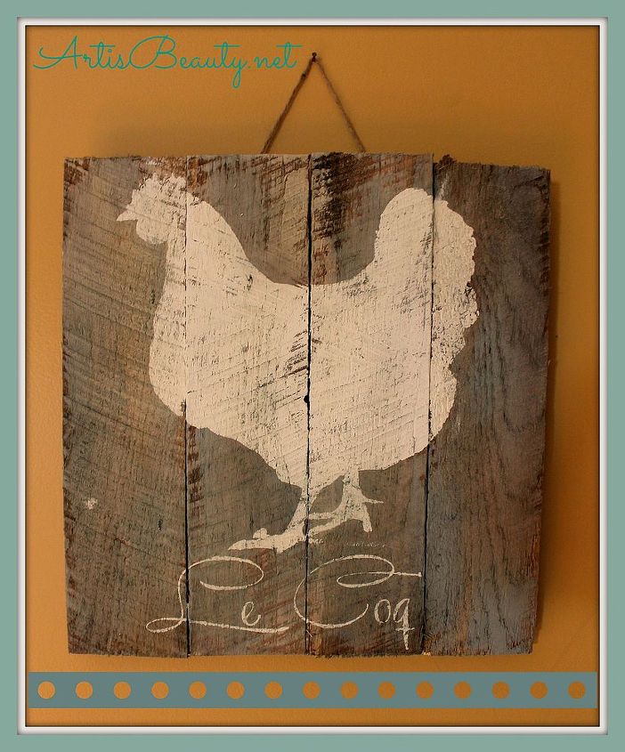 good morning my bawk i mean beauties head on over and see my latest pallet art for, crafts, pallet, repurposing upcycling