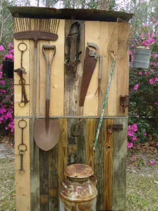 accent to display antiques of the farm, outdoor living, repurposing upcycling
