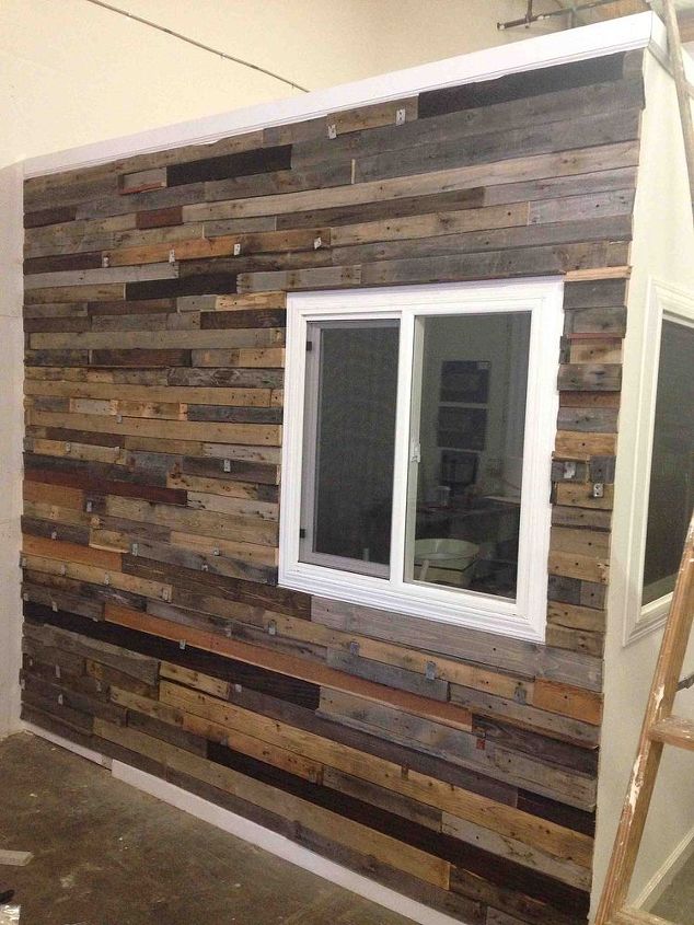 reclaimed wood wall, repurposing upcycling, wall decor, woodworking projects, Finished
