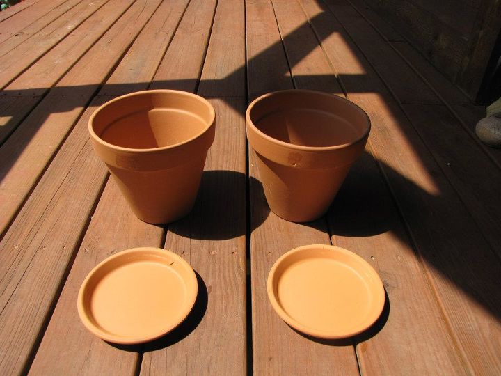 creative clay pot project, crafts, flowers, gardening, Pick your color and paint the clay pots