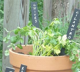 diy herb container garden, container gardening, gardening, This project was so easily completed in just a couple of hours minus time waiting for the rain to clear and I am so thrilled to have this little garden available for my summer cooking