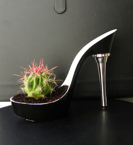 awesome site for small garden inspiration, container gardening, gardening, Anne shared this stiletto cactus planter by Rachel Mahlke http www environmentteam com product very extraordinary planter Get Anne s tips here