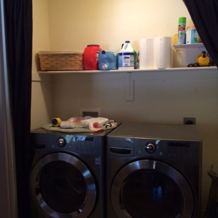 laundry area makeover, cleaning tips, closet, home decor, kitchen cabinets, shelving ideas