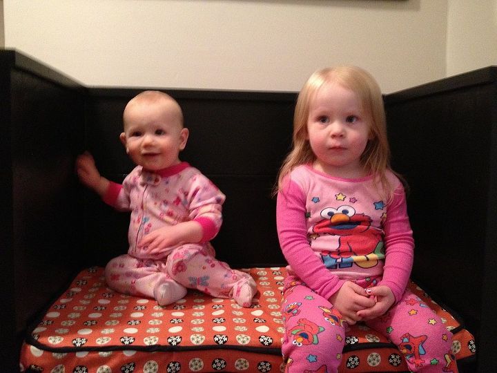repurpose a dresser, diy, painted furniture, repurposing upcycling, My sweet princesses hanging out on the toddler bench