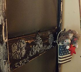a crafted vintage faux cottage screen door, home decor, repurposing upcycling