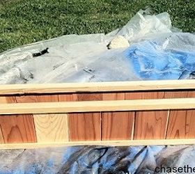 updated wood planter, diy, gardening, painting, woodworking projects, Redwood Planter