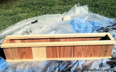 updated wood planter, diy, gardening, painting, woodworking projects, Redwood Planter