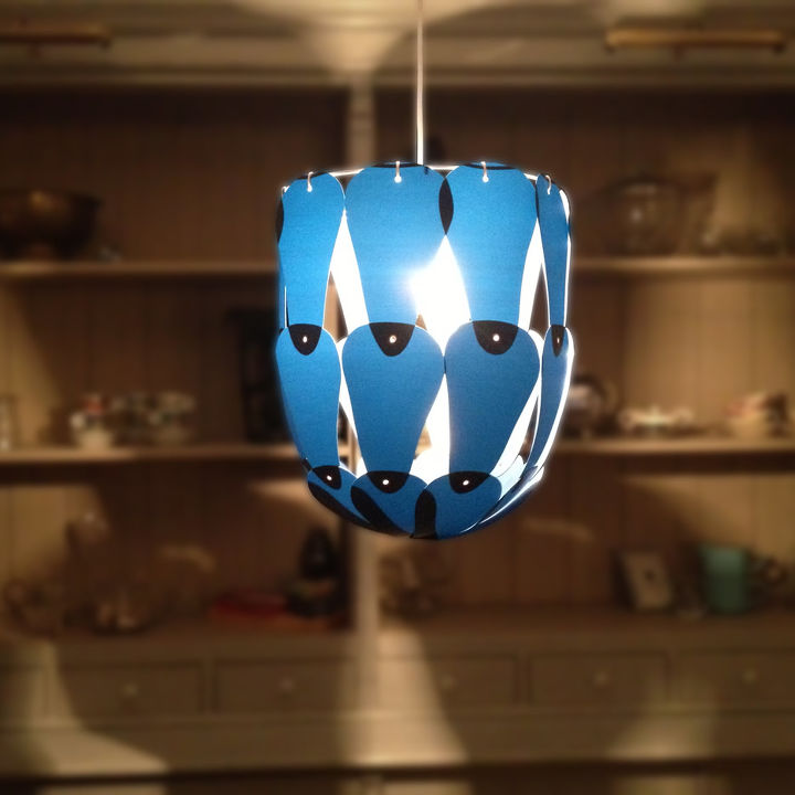 diy upcycle plastic into drop lampshade, diy, how to, lighting, DIY The finished DROP lampshade