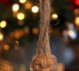 the man tree, christmas decorations, seasonal holiday decor, Tiny twine Globe Knot Bulb