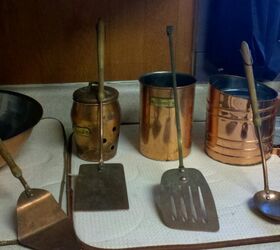 craft room, craft rooms, home decor, Vintage copper utensils and more