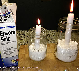simple mason jar candle holders, crafts, mason jars
