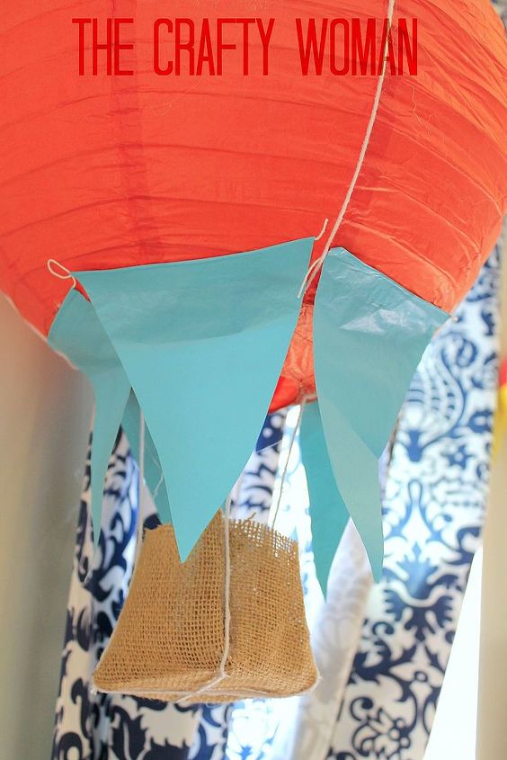 hot air balloon lanterns, crafts, Pendant flags for a vintage flare